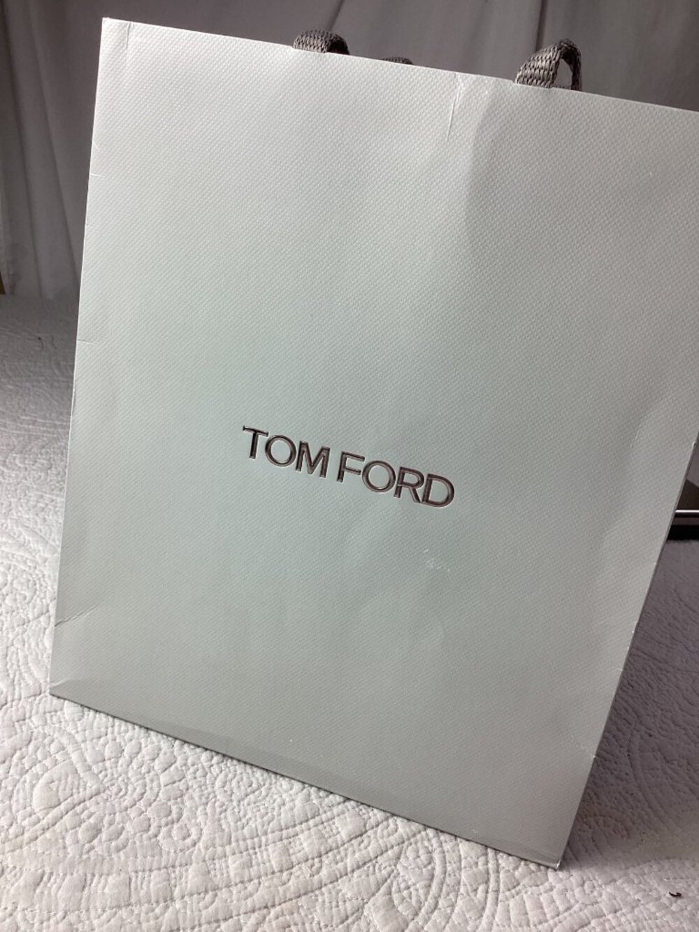 Tom Ford Shopping Bag FSC-Certified Paper With Gray Handles 13”x11”x5”